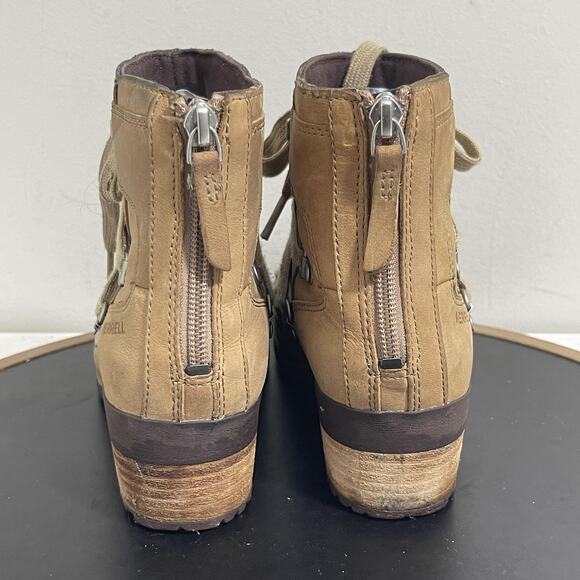 Merrell Boots Womens Size 5 Tan Leather Lace Up Ankle Lug Heel Outdoor J001736 - Picture 9 of 11